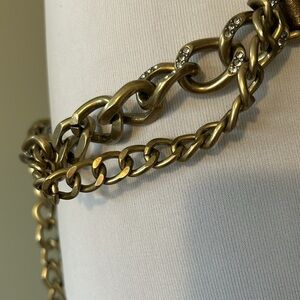 Kathy Van Zeeland gothic heavy metal band belt flashy link chain swivel hook